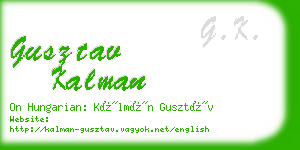 gusztav kalman business card